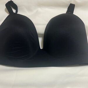 Black Plunge Bra with Molded Cups
